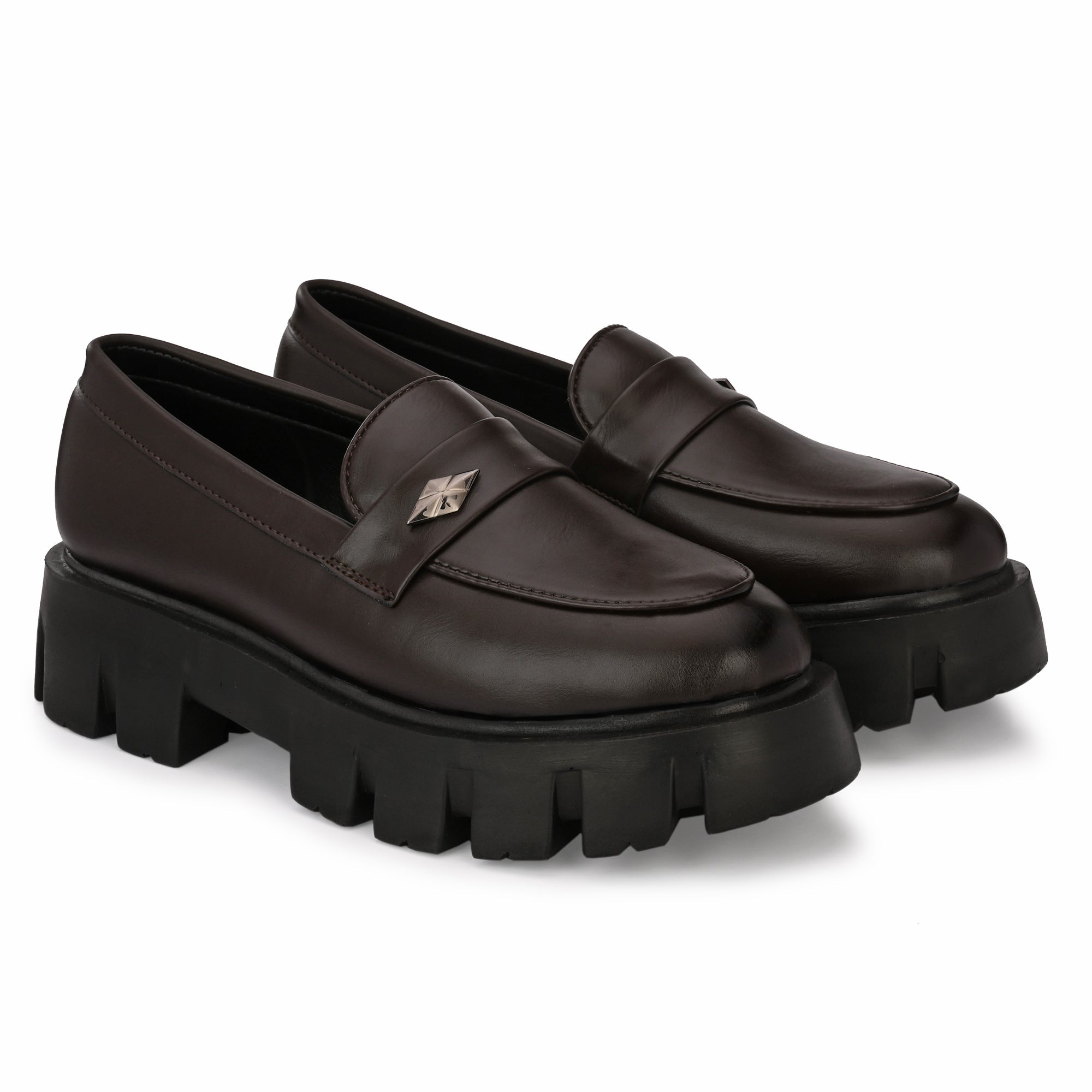 Chunky high hotsell heel loafers