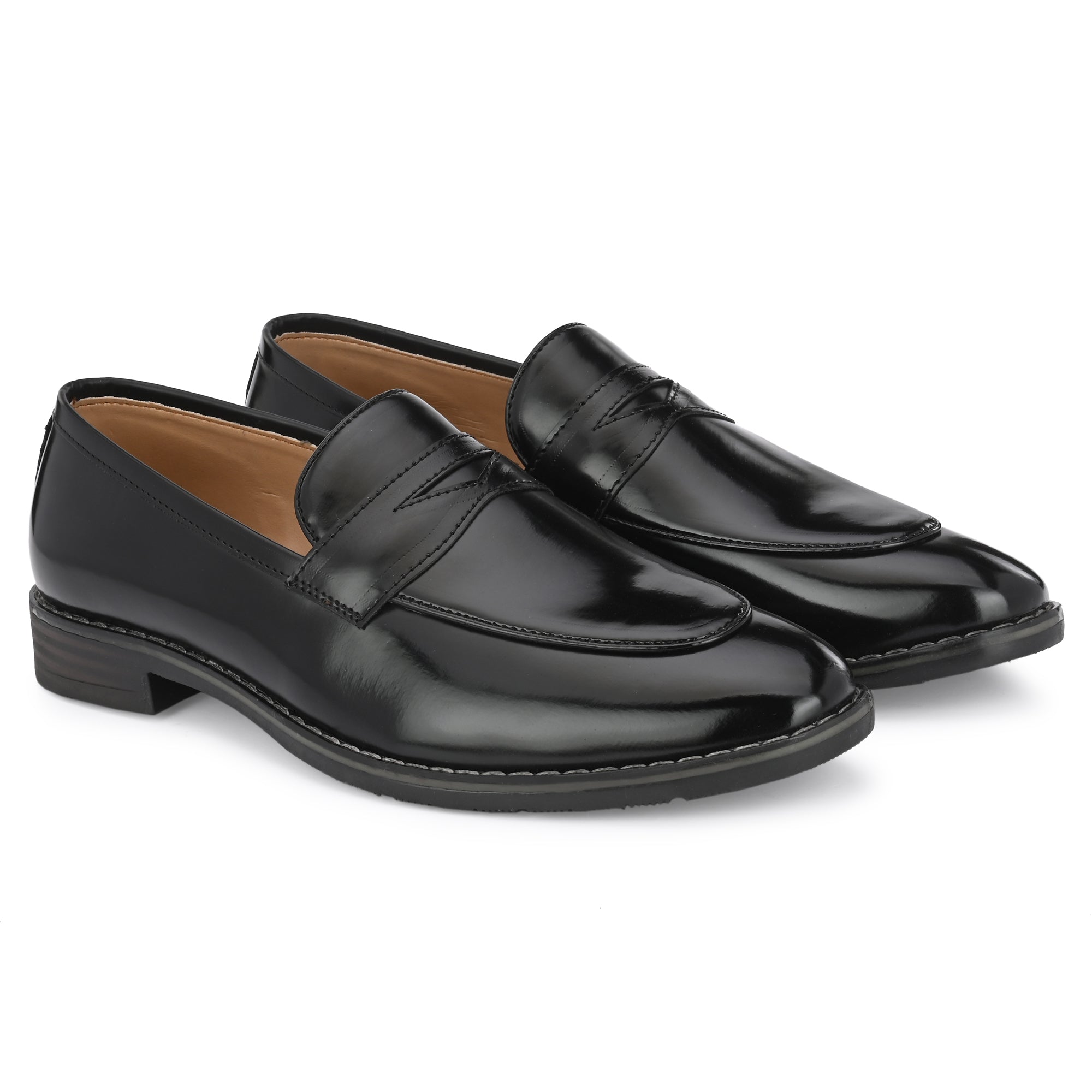 All black hot sale loafers mens