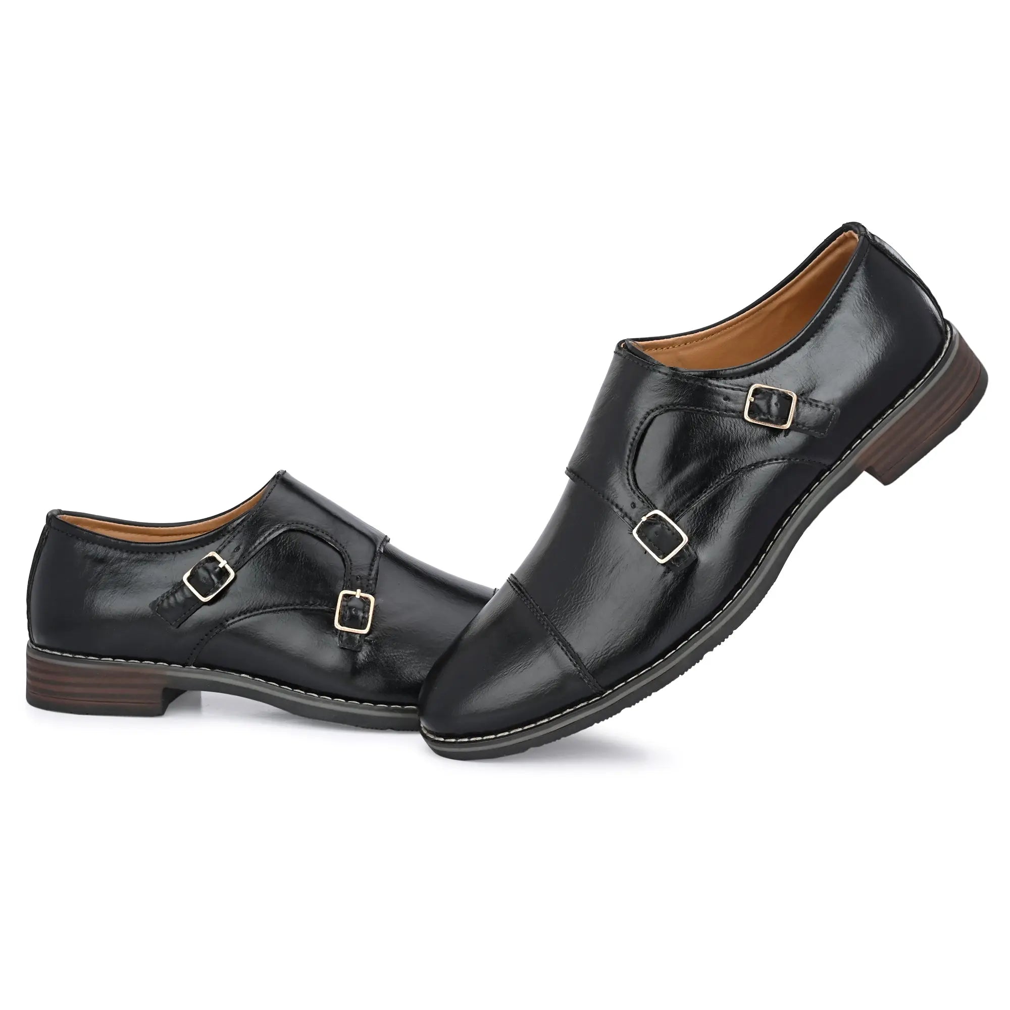 black-double-monk-strap-attitudist-shoes-for-men-with-buckle-sp4a