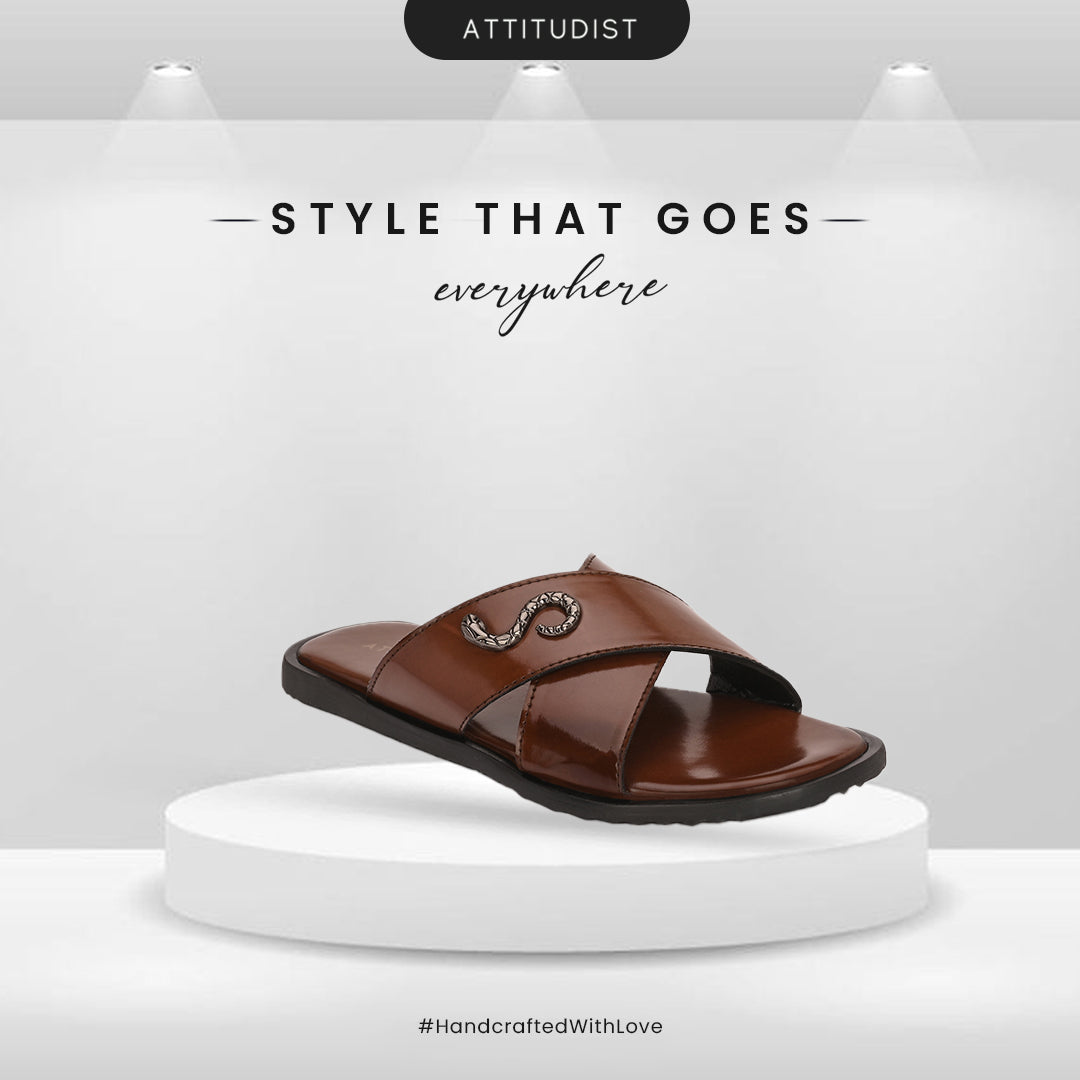 attitudist-brown-cross-over-slippers-for-men-silver-side-brooch