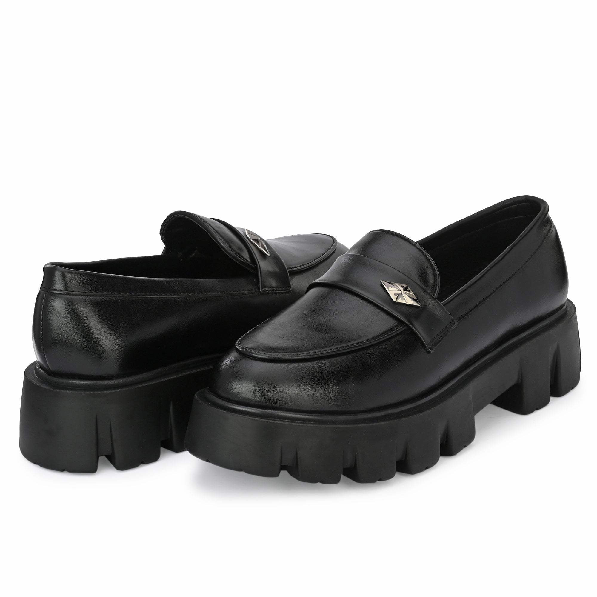 Black Mary Jane Pumps Chunky Heel | Black Chunky Platform Loafers - Women  Platform - Aliexpress
