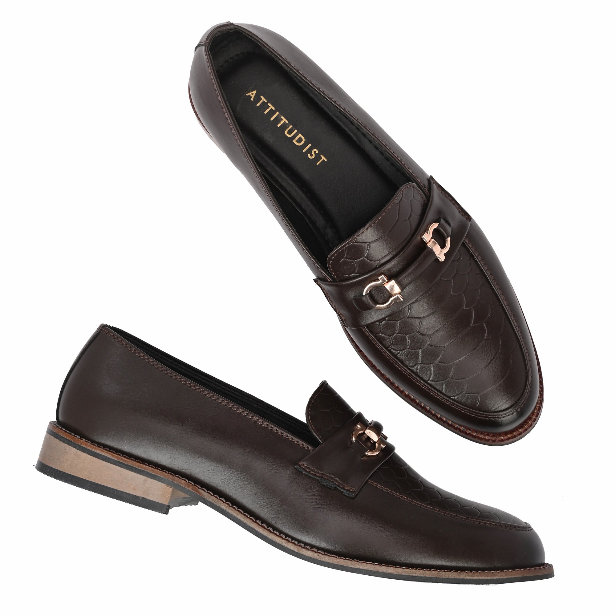 Salvatore Ferragamo Black Calf Leather Moccasins Loafers Men's Shoes