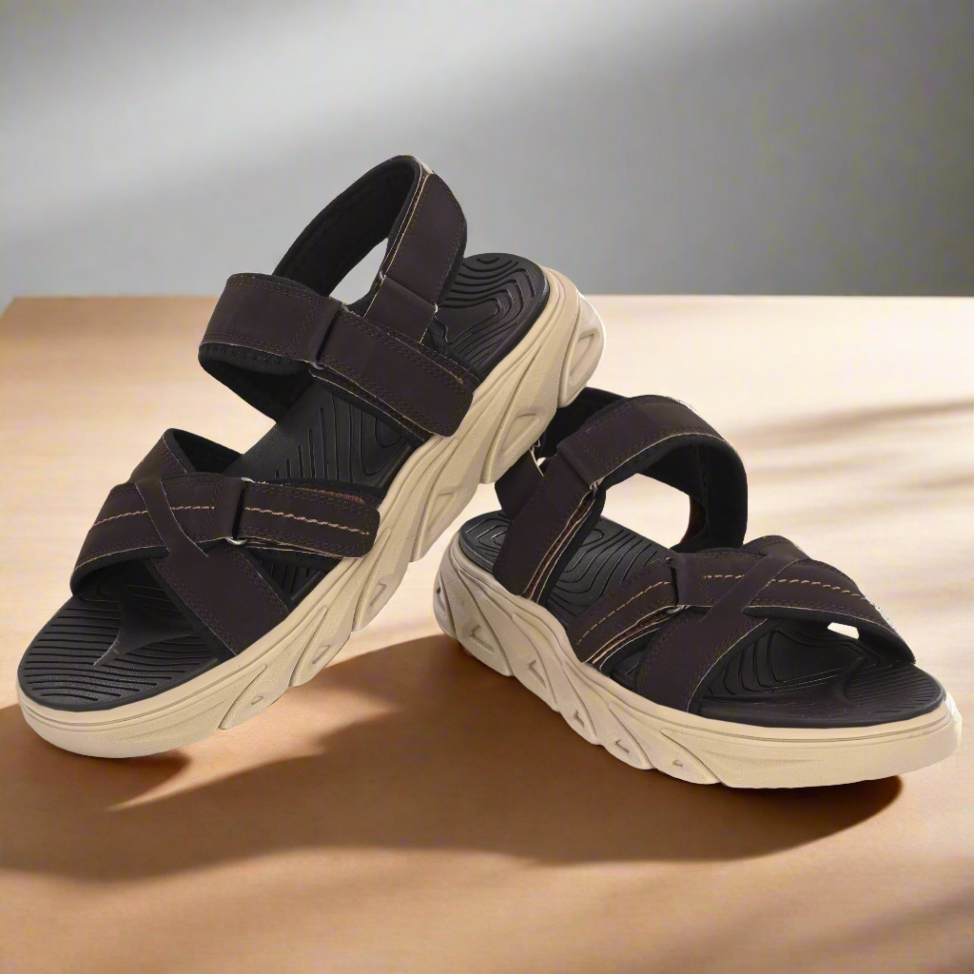 Attitudist Unisex Handcrafted Brown Sports Sandal