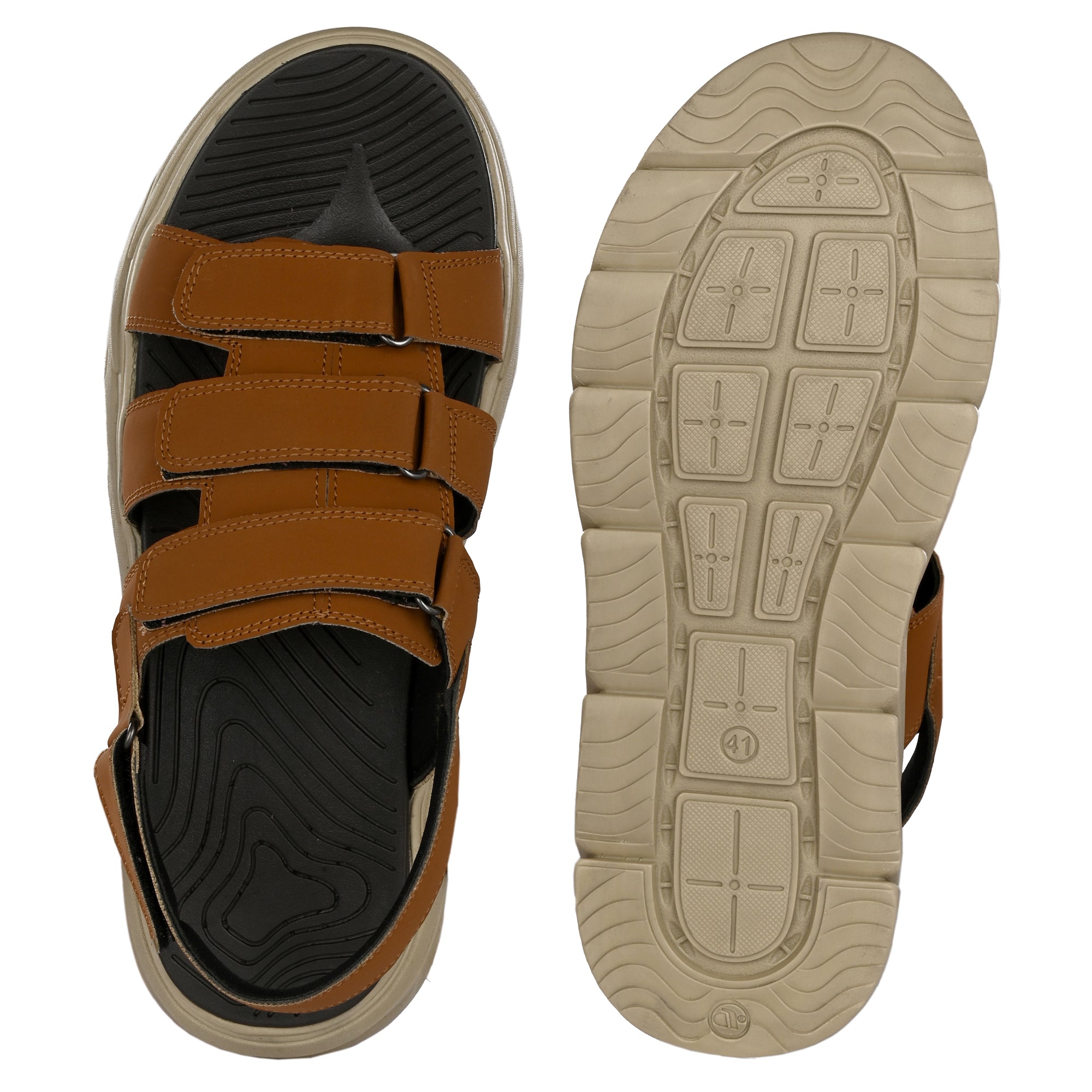 Buy FAUSTO Men Tan Casual Hook & Loop Sandals (6 UK) Online at Best Prices  in India - JioMart.