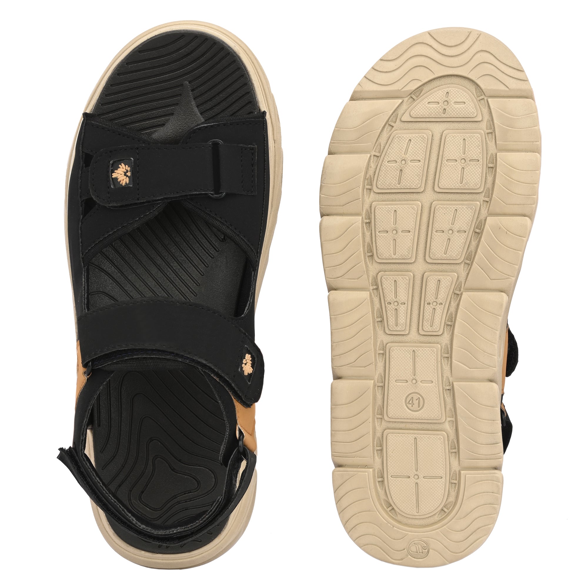 Khadim Fitnxt Black Floater Sandal for Men