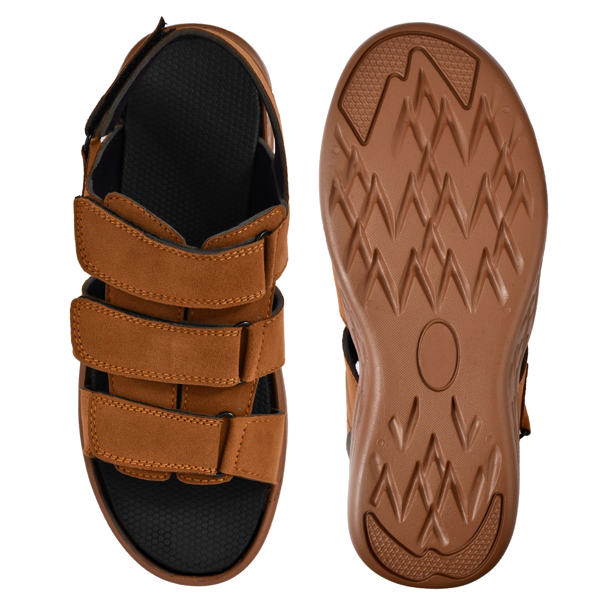 Attitudist Handicrafted Tan Sandal For Men - ATTITUDIST