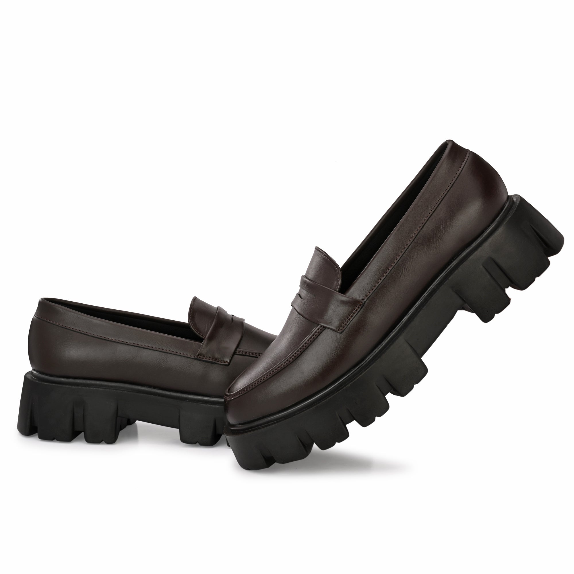 Kork-Ease Barbara Leather Platform Block Heel Penny Loafer Pumps | Dillard's