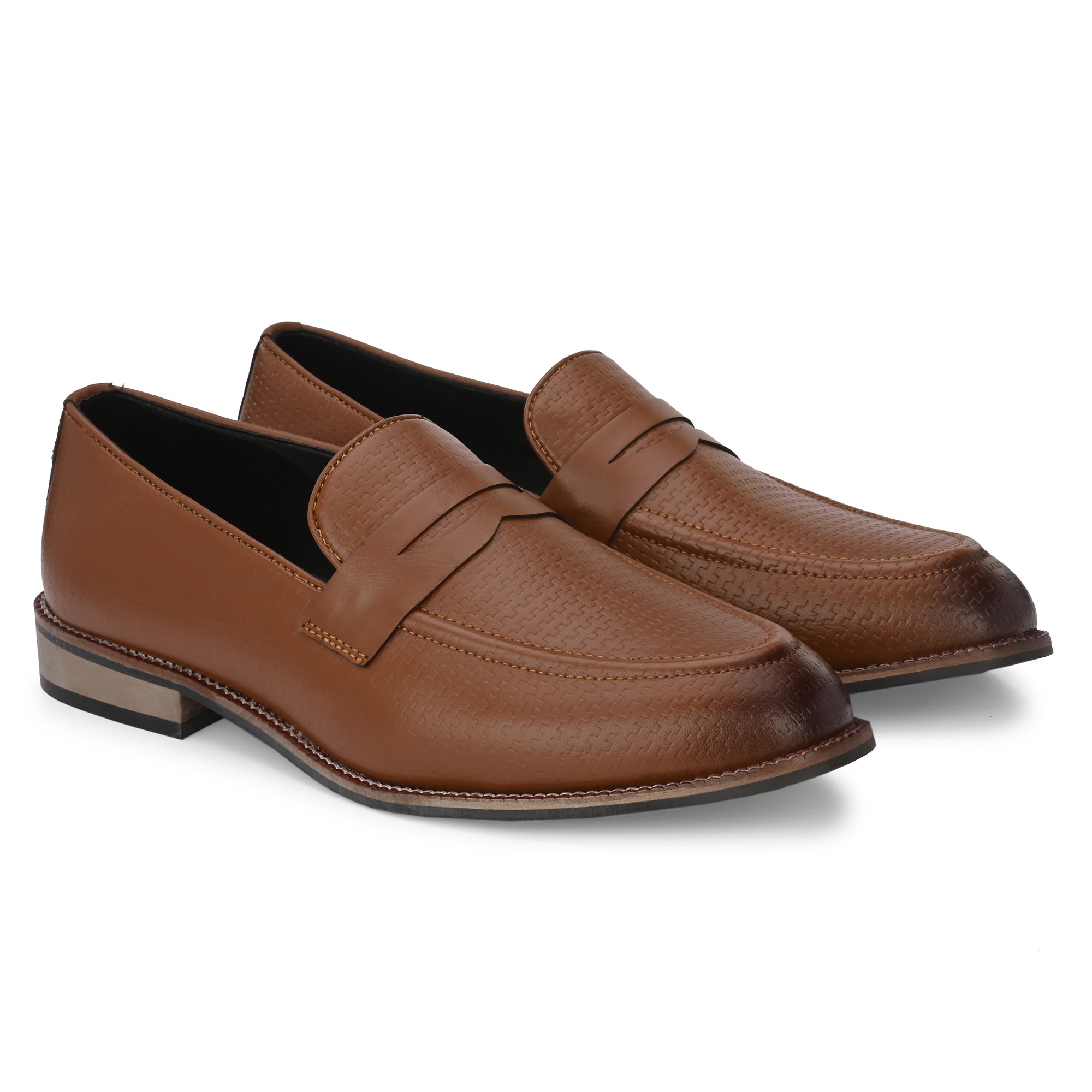 attitudist-tan-round-toe-textured-apron-loafers-for-men