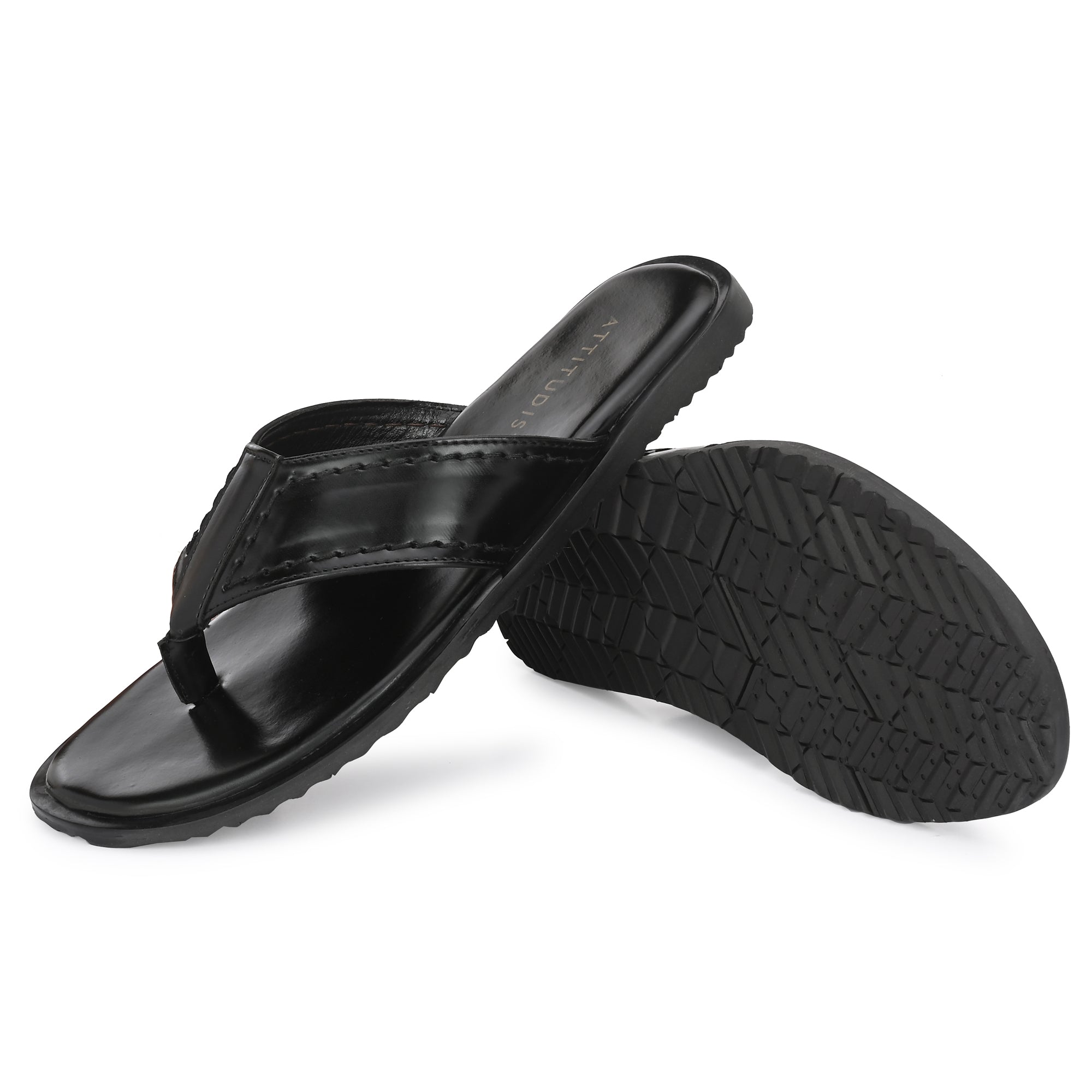 attitudist-black-double-stitched-strap-thong-slippers-for-men