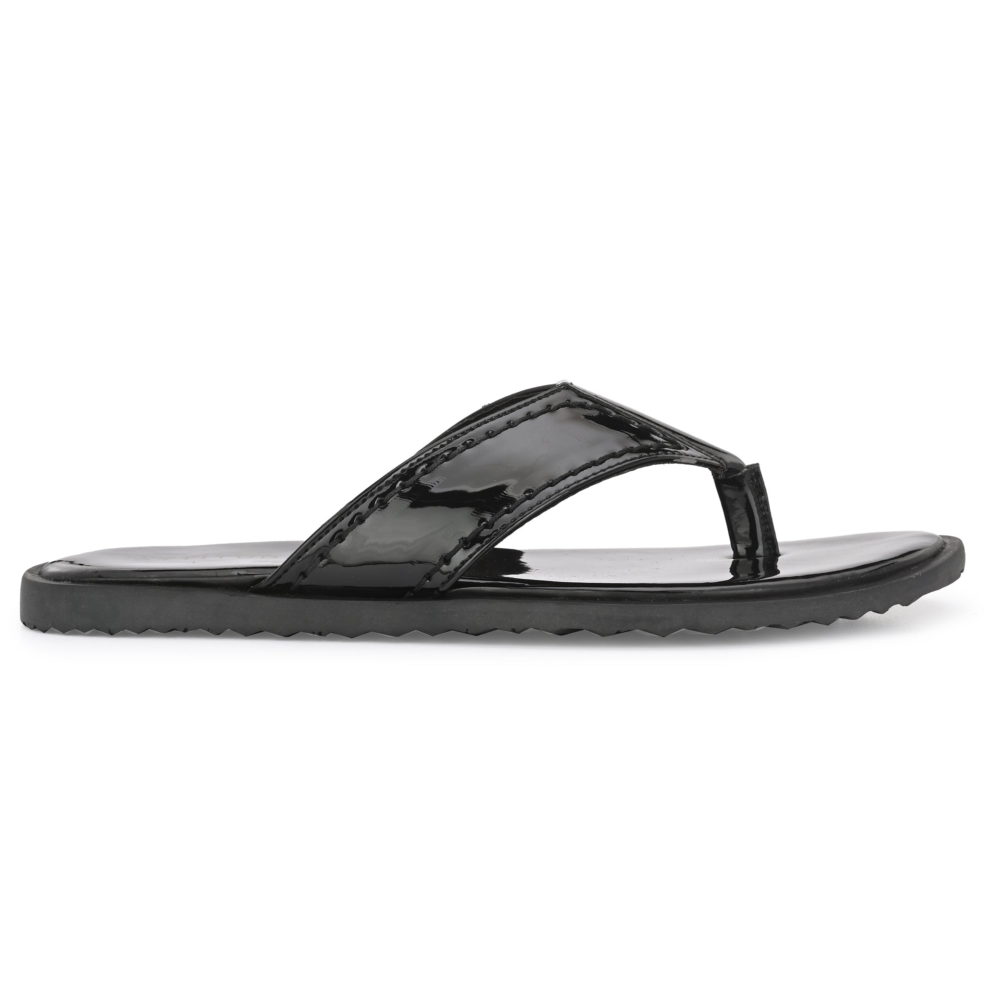 attitudist-glossy-black-double-stitched-strap-thong-slippers-for-men