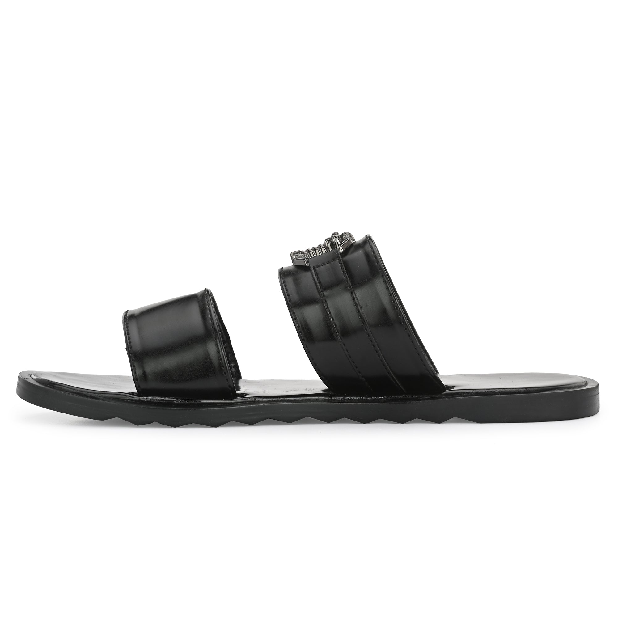 attitudist-black-double-strap-stylish-slippers-for-men