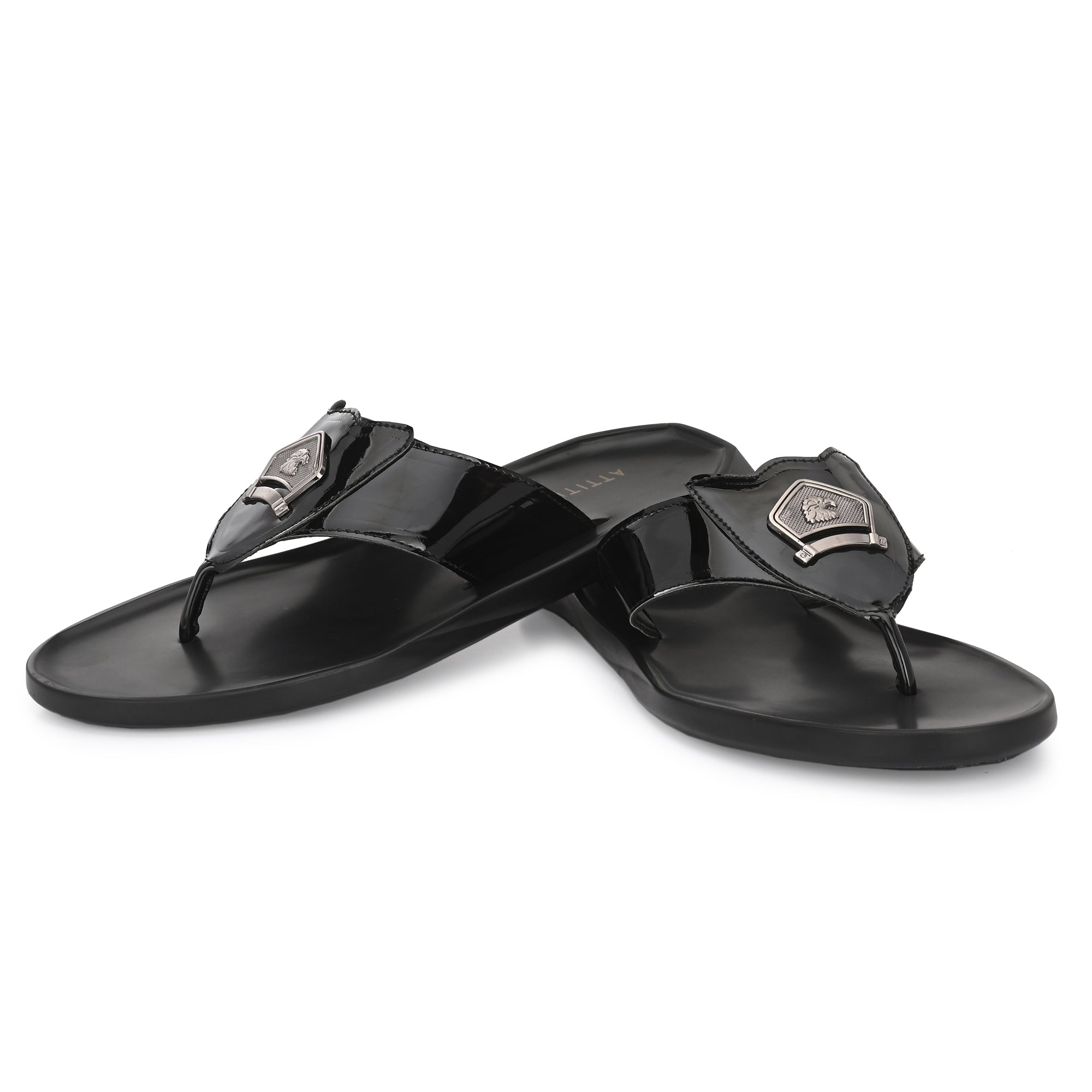 attitudist-glossy-black-stylish-thong-slippers-for-men