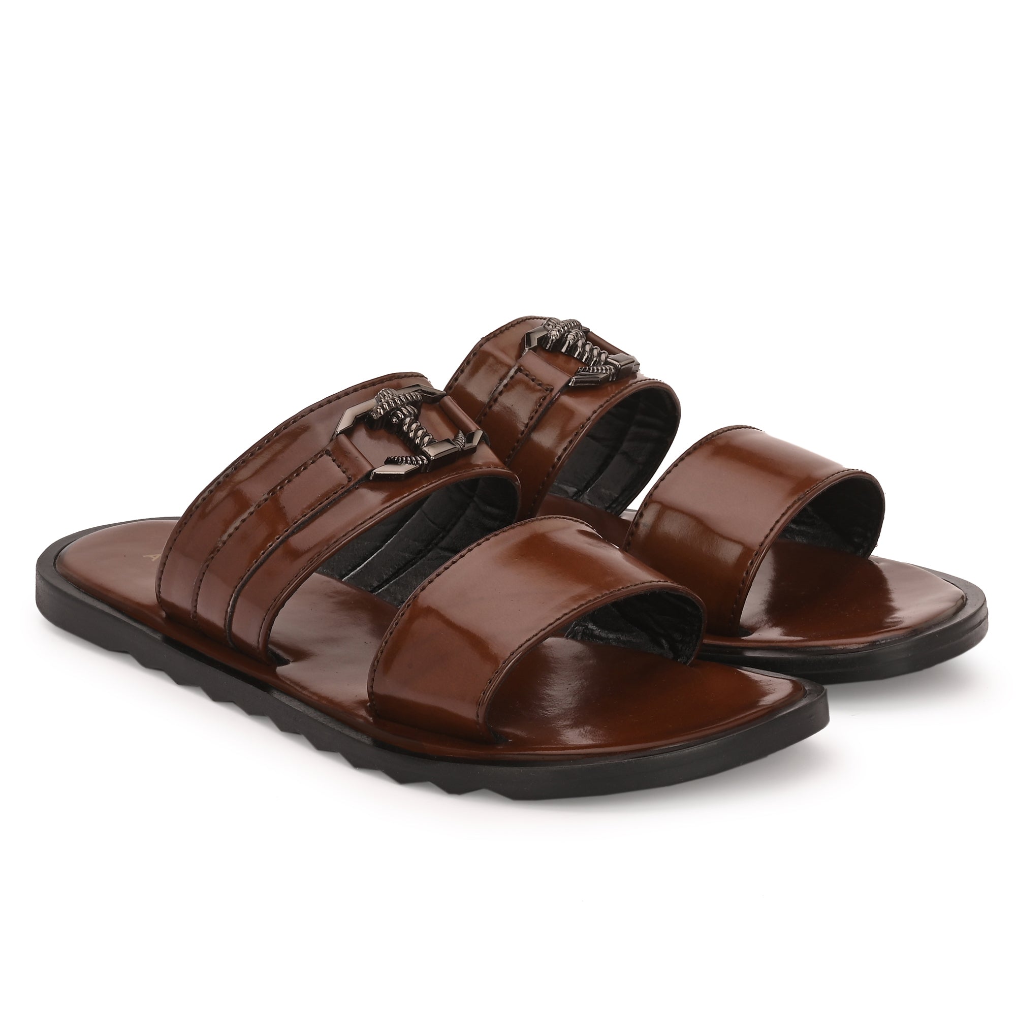 attitudist-brown-double-strap-stylish-slippers-for-men