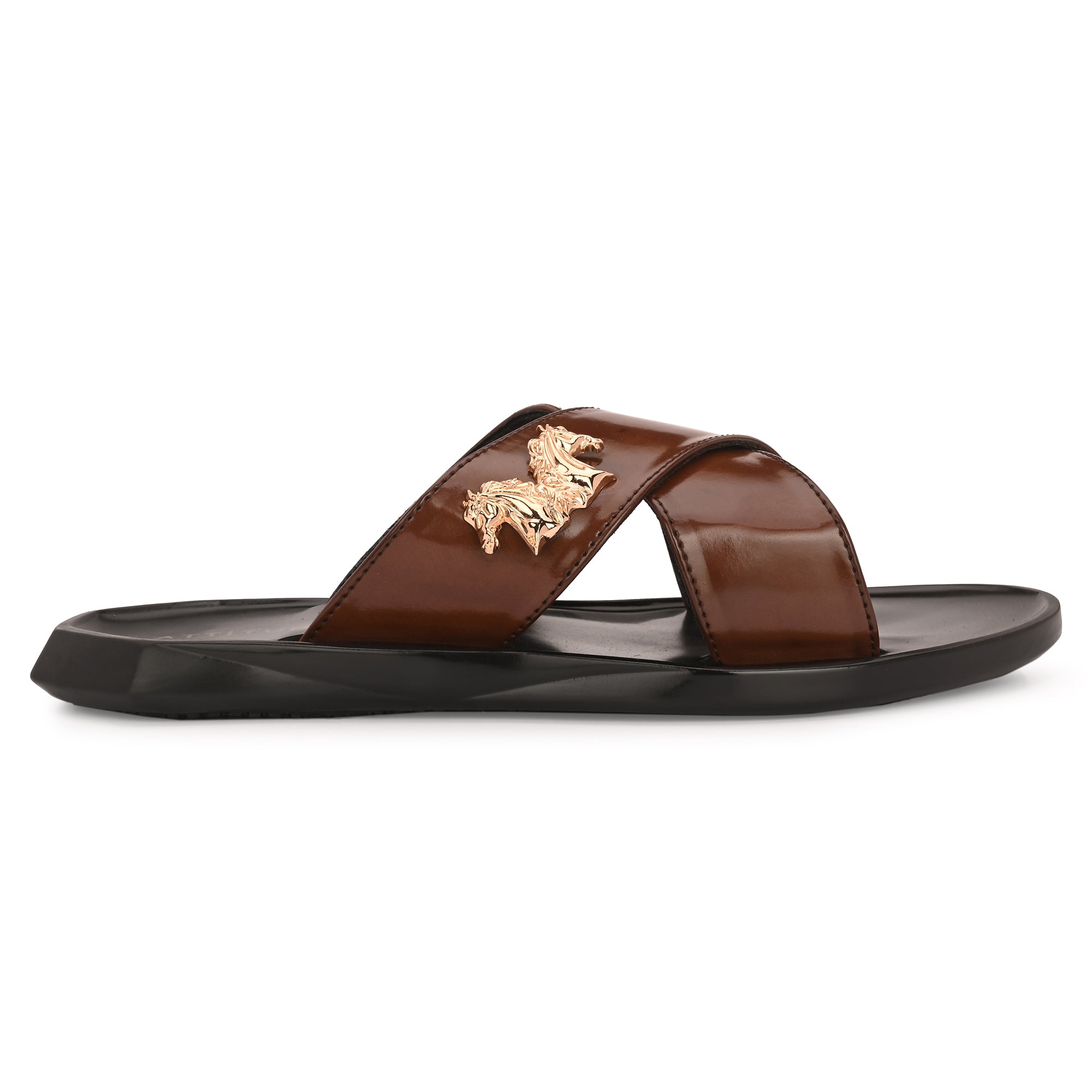 attitudist-brown-cross-over-slippers-for-men-with-rose-gold-side-brooch