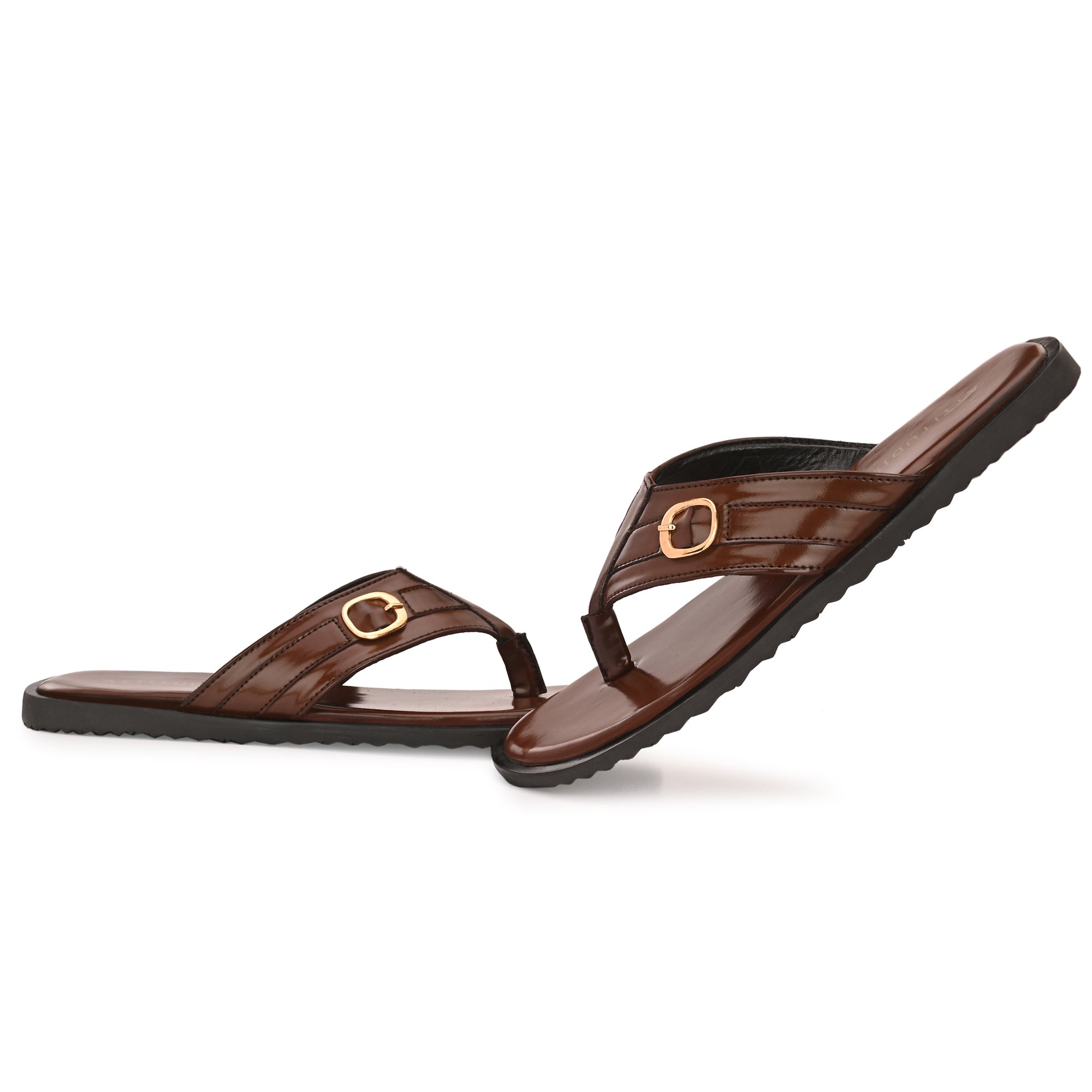 attitudist-brown-double-stitched-strap-thong-slippers-for-men-with-golden-buckle