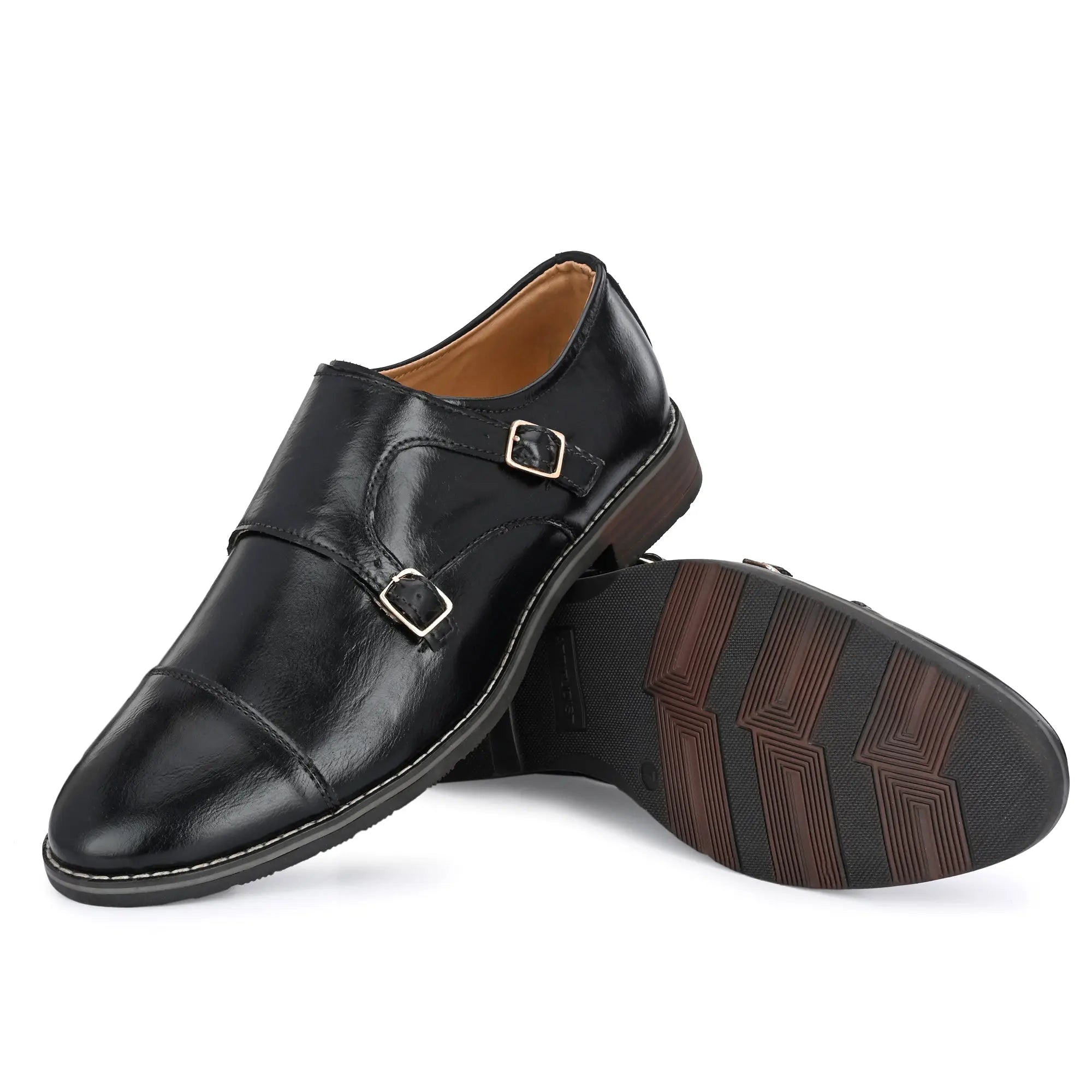 black-double-monk-strap-attitudist-shoes-for-men-with-buckle-sp4a